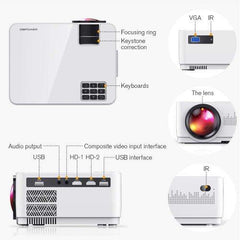 LCD Video Projector with Carrying Case Mini Movie Projector with HDMI - VirtuousWares:Global