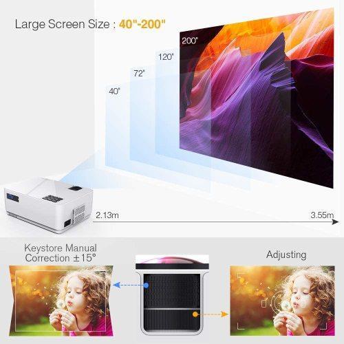 LCD Video Projector with Carrying Case Mini Movie Projector with HDMI - VirtuousWares:Global