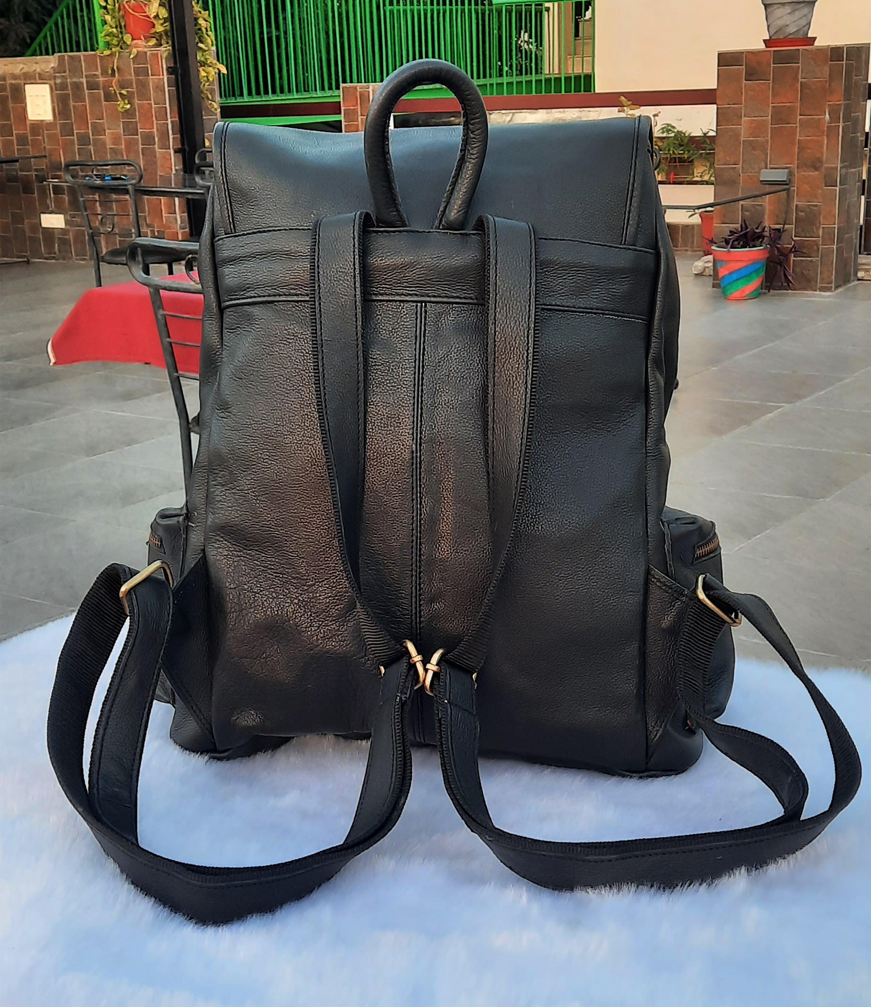 Leather Backpack – Handmade 15.5 Inch Unisex Backpack. - VirtuousWares:Global