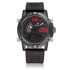 Leather Band Fashion Sport Quartz Watch For Men - VirtuousWares:Global