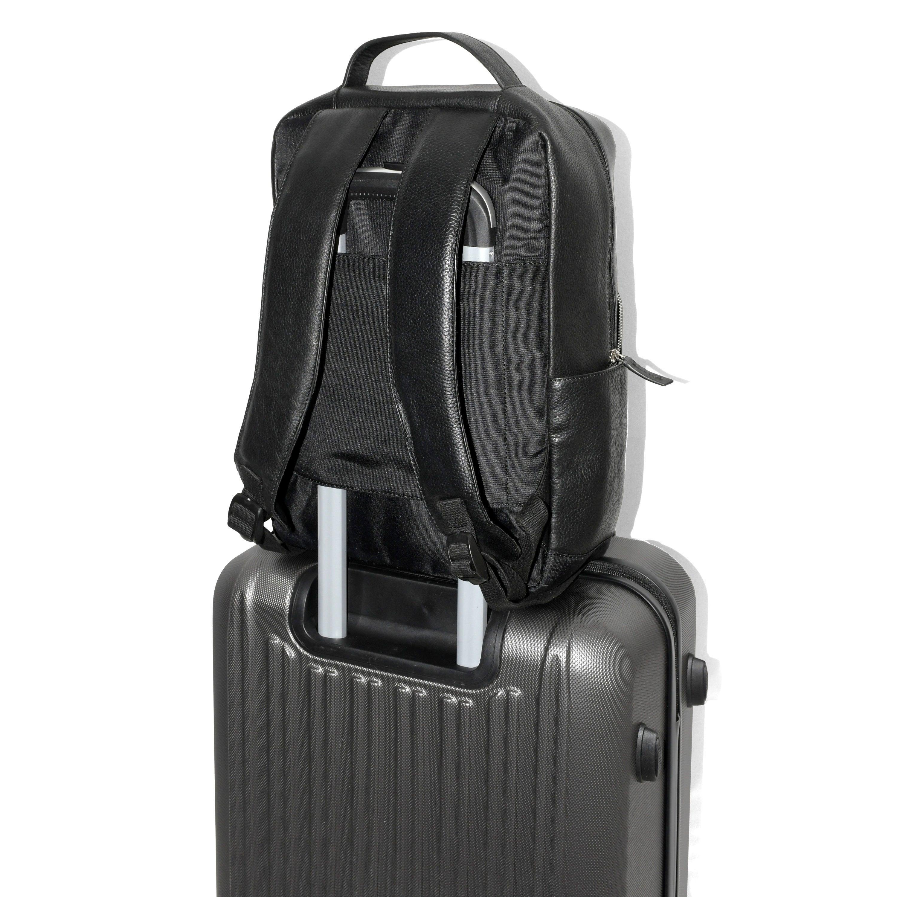 Leather Dual Front Organizer Backpack - VirtuousWares:Global