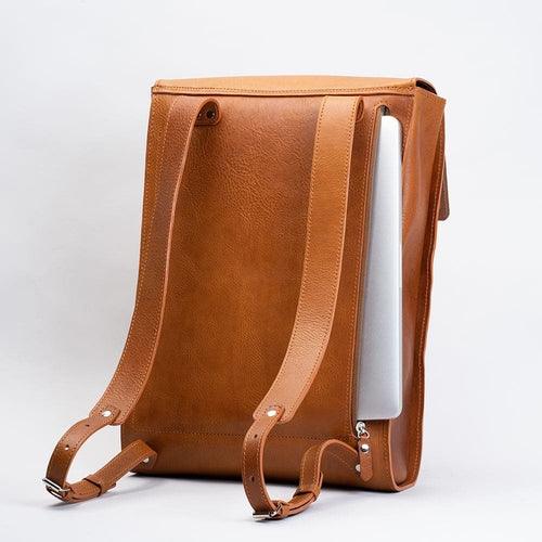 Leather laptop backpack - The Minimalist - VirtuousWares:Global