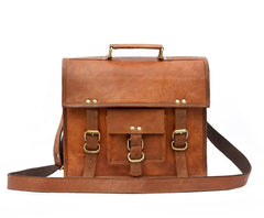 Leather Messenger Shoulder Bag Cross Body Vintage Satchel For Unisex - VirtuousWares:Global
