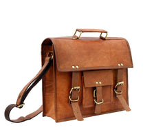 Leather Messenger Shoulder Bag Cross Body Vintage Satchel For Unisex - VirtuousWares:Global