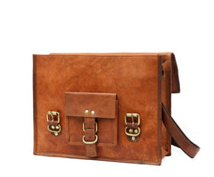 Leather Messenger Shoulder Bag Cross Body Vintage Satchel For Unisex - VirtuousWares:Global