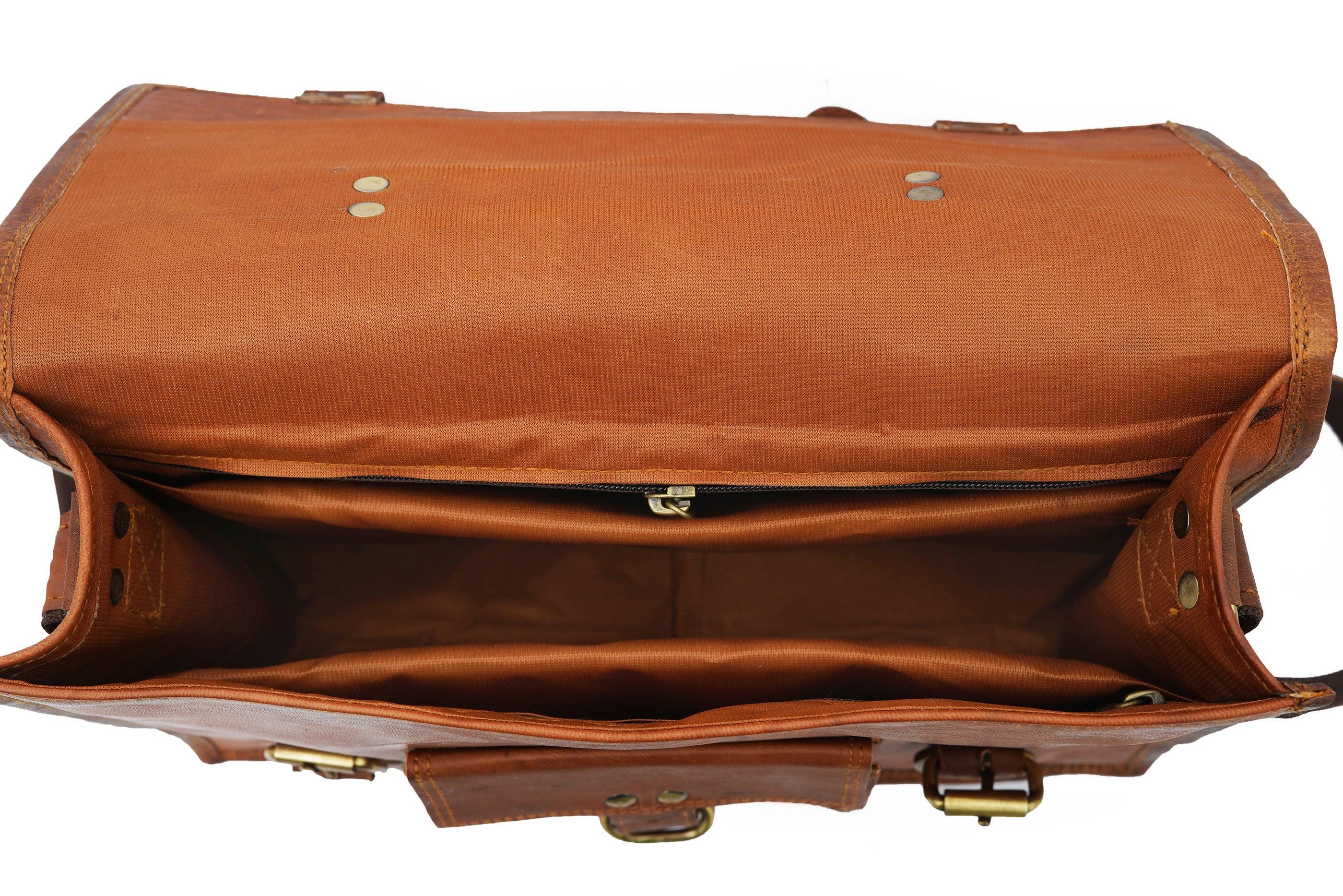 Leather Messenger Shoulder Bag Cross Body Vintage Satchel For Unisex - VirtuousWares:Global