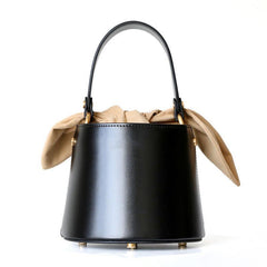 Leather Mini Bucket Bag For Fashionable Women - VirtuousWares:Global