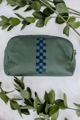 LEATHER WOVEN MAKEUP CASE | TOILETRY CASE | DOPP KIT - VirtuousWares:Global