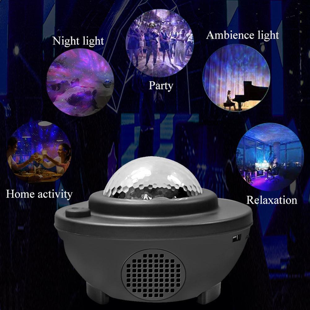 LED Bluetooth Speaker Night Light Galaxy Starry Night Lamp - VirtuousWares:Global