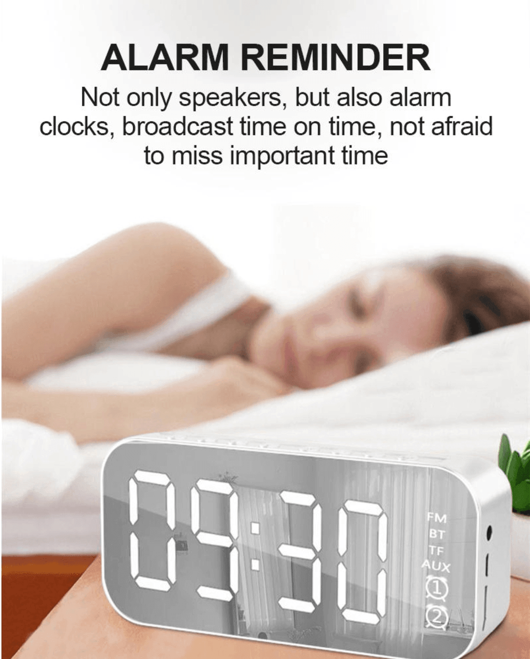 LED Display Alarm Clock Wireless Bluetooth Speakers - VirtuousWares:Global
