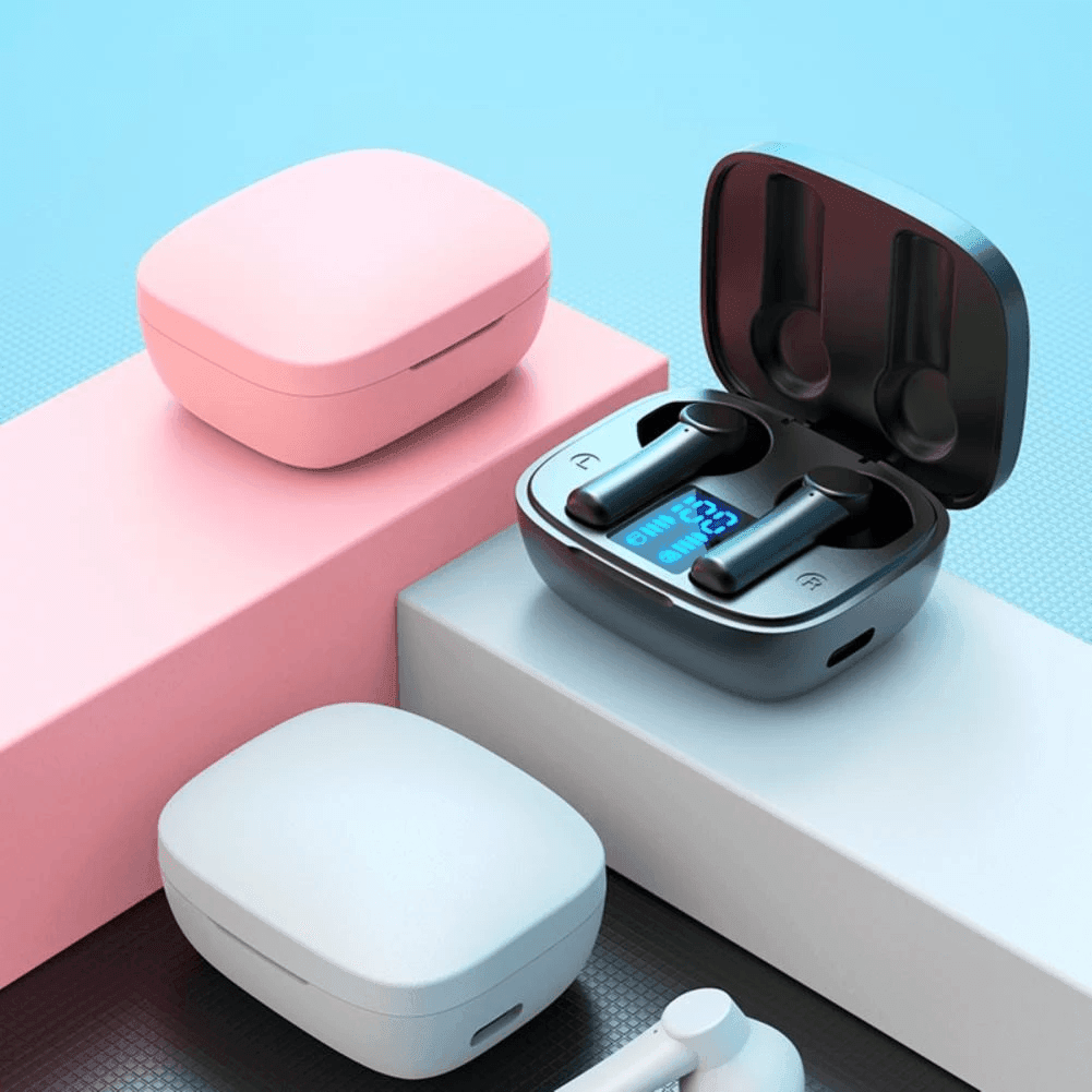 LED Display Earbuds Wireless Bluetooth Earphones Stereo Headsets - VirtuousWares:Global