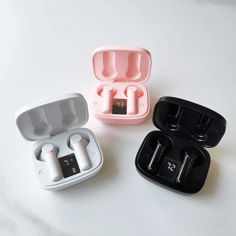 LED Display Earbuds Wireless Bluetooth Earphones Stereo Headsets - VirtuousWares:Global