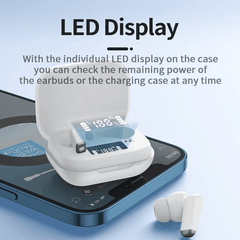 LED Display Tap Control True Wireless Earphones Bluetooth Earbuds - VirtuousWares:Global
