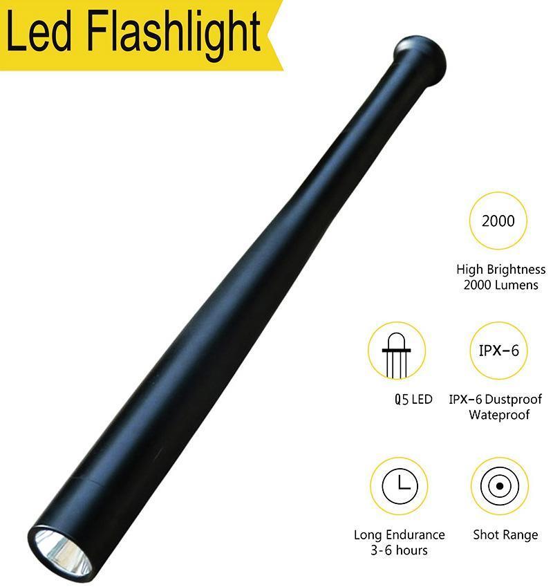 LED Flashlight T6 Rechargeable Multi-function Security Mace Hard - VirtuousWares:Global