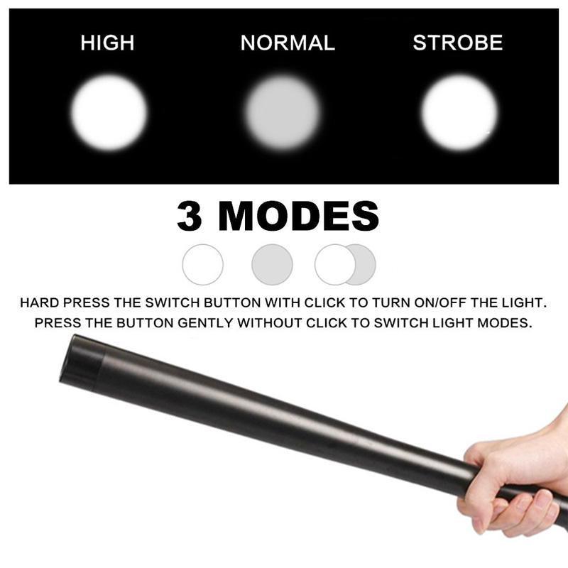 LED Flashlight T6 Rechargeable Multi-function Security Mace Hard - VirtuousWares:Global