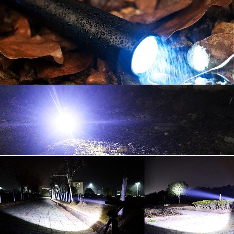 LED Flashlight T6 Rechargeable Multi-function Security Mace Hard - VirtuousWares:Global