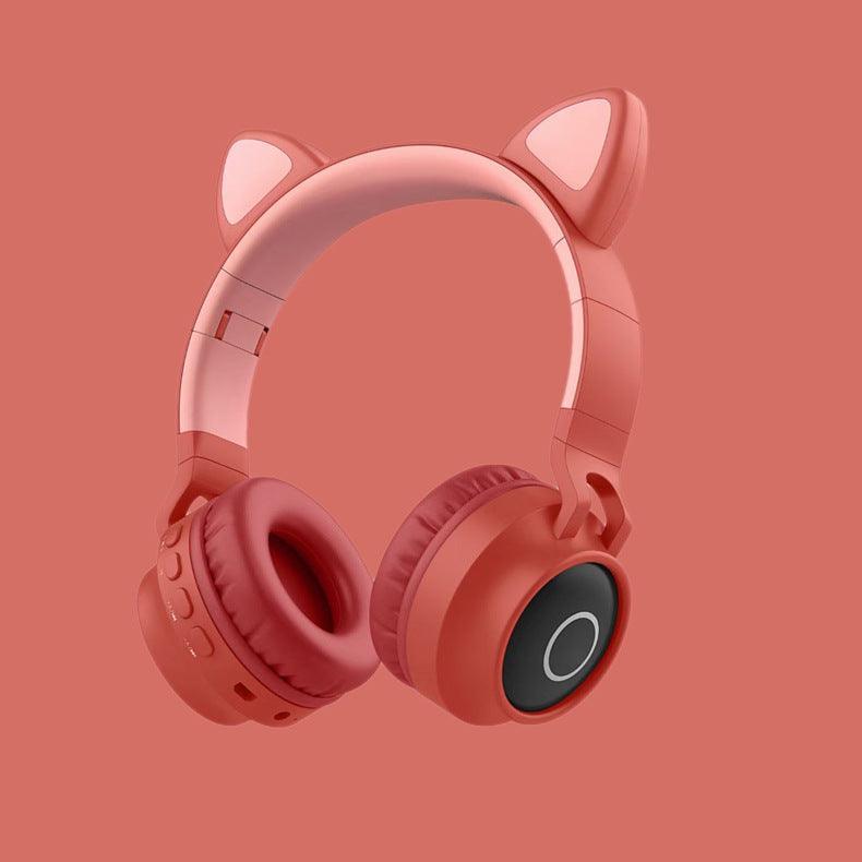 LED Light Cat Ear Headphones Wireless Bluetooth 5.0 Headset - VirtuousWares:Global