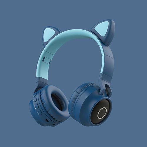LED Light Cat Ear Headphones Wireless Bluetooth 5.0 Headset - VirtuousWares:Global