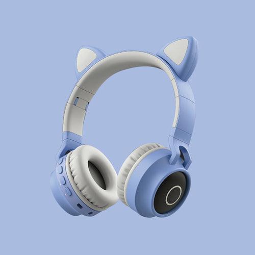 LED Light Cat Ear Headphones Wireless Bluetooth 5.0 Headset - VirtuousWares:Global