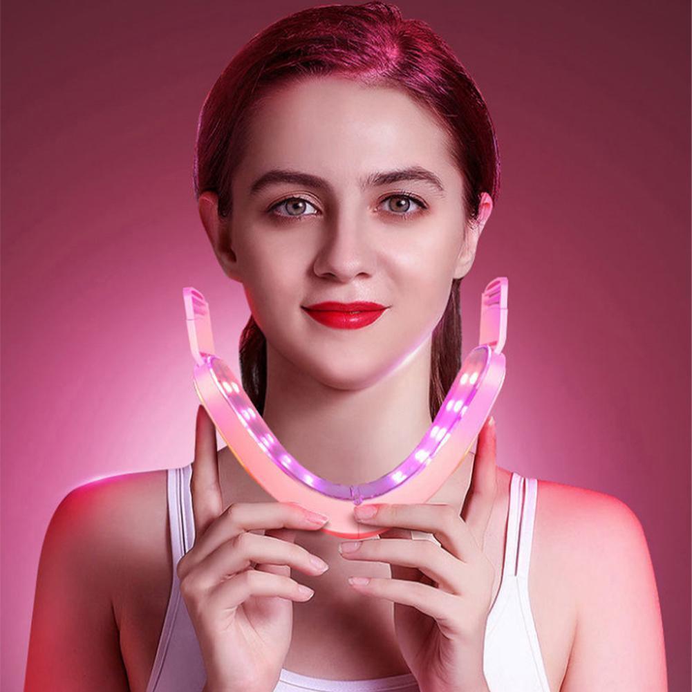 LED Photon Therapy Facial Slimming Massager Facial Lifting Device - VirtuousWares:Global