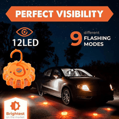LED Roadside Safety Beacon Disc Car Flashing Warning Flare Lights - VirtuousWares:Global