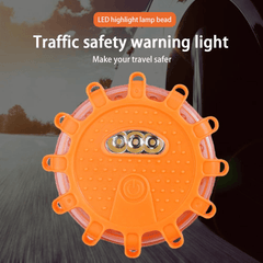 LED Roadside Safety Beacon Disc Car Flashing Warning Flare Lights - VirtuousWares:Global