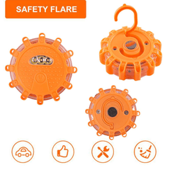 LED Roadside Safety Beacon Disc Car Flashing Warning Flare Lights - VirtuousWares:Global