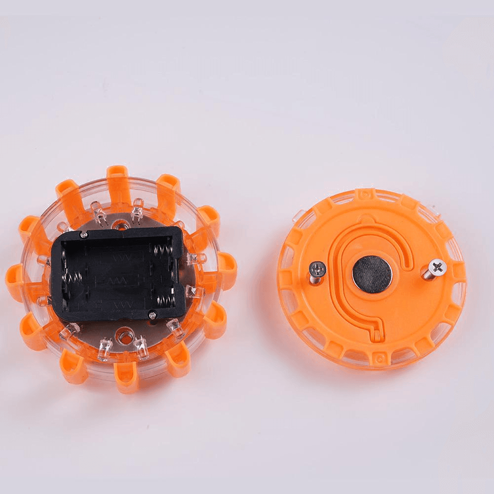 LED Roadside Safety Beacon Disc Car Flashing Warning Flare Lights - VirtuousWares:Global