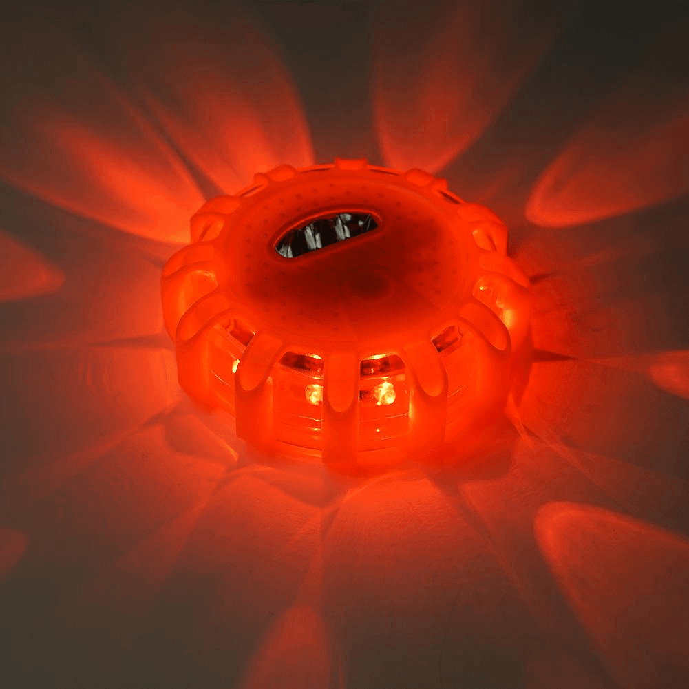LED Roadside Safety Beacon Disc Car Flashing Warning Flare Lights - VirtuousWares:Global