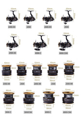 LEGALIS CS LT Spinning Fishing Reels 1000-3000 6+1BB Max Drag 12KG - VirtuousWares:Global