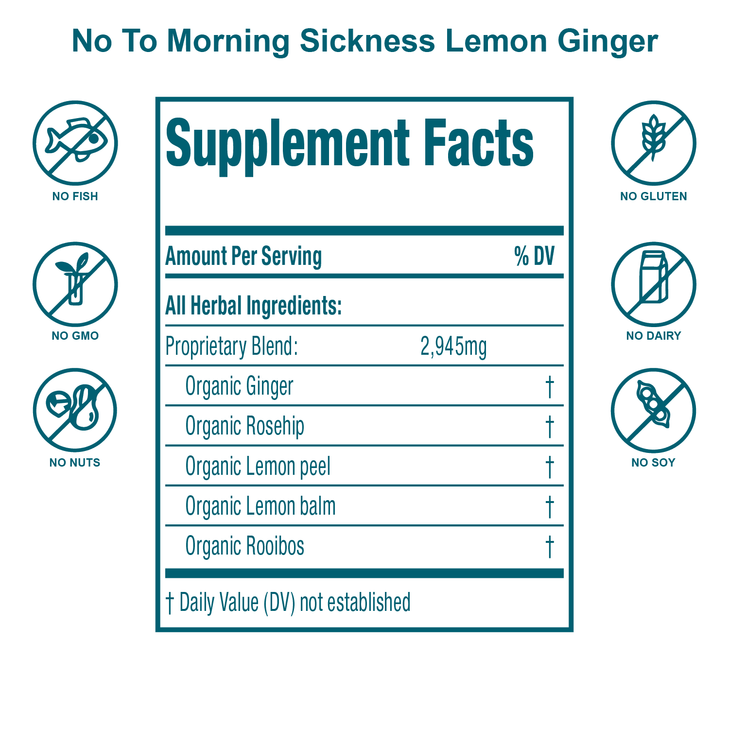 Lemon Ginger Herbal Tea Blend: 40 Cups - VirtuousWares:Global