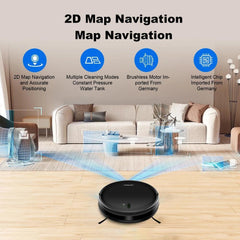 LIECTROUX L200 Robot Vacuum Cleaner & Wet Mop Combo,Smart Mapping,WiFi App,4KPa,Brushless Motor, Electric control water tank - VirtuousWares:Global