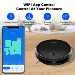 LIECTROUX L200 Robot Vacuum Cleaner & Wet Mop Combo,Smart Mapping,WiFi App,4KPa,Brushless Motor, Electric control water tank - VirtuousWares:Global