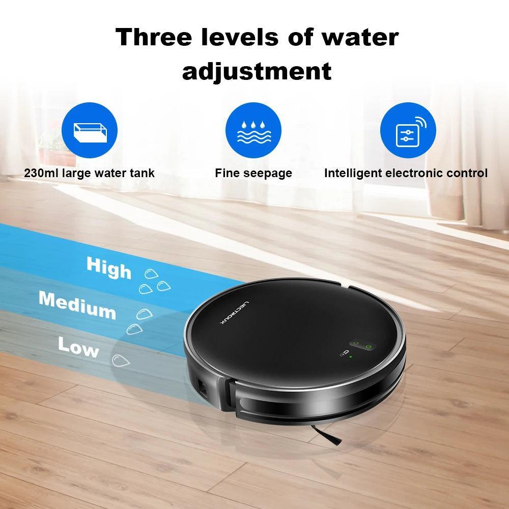 LIECTROUX L200 Robot Vacuum Cleaner & Wet Mop Combo,Smart Mapping,WiFi App,4KPa,Brushless Motor, Electric control water tank - VirtuousWares:Global
