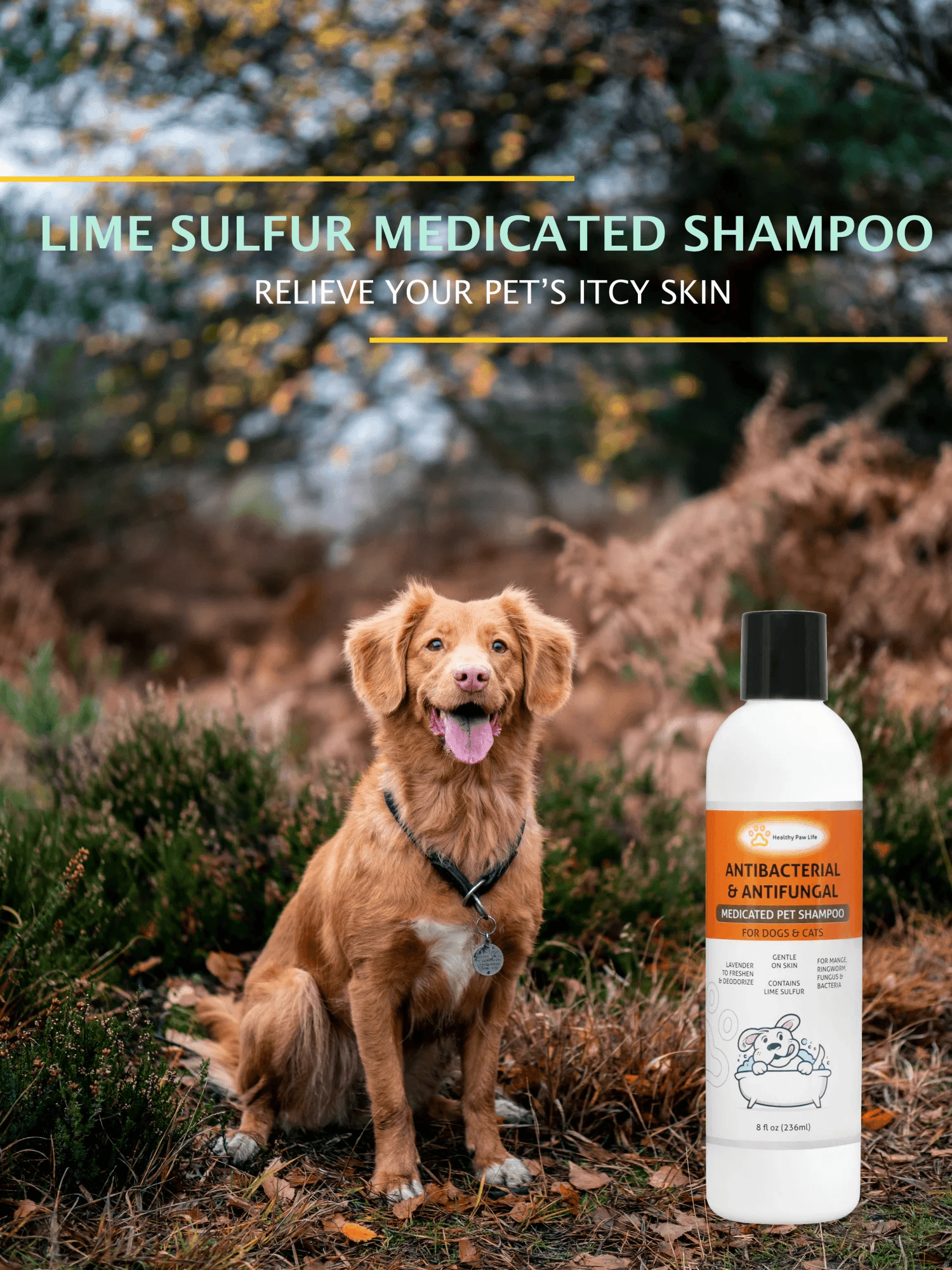 Lime Sulfur Pet Shampoo Pet Care and Veterinary Solution Safe for Pet - VirtuousWares:Global