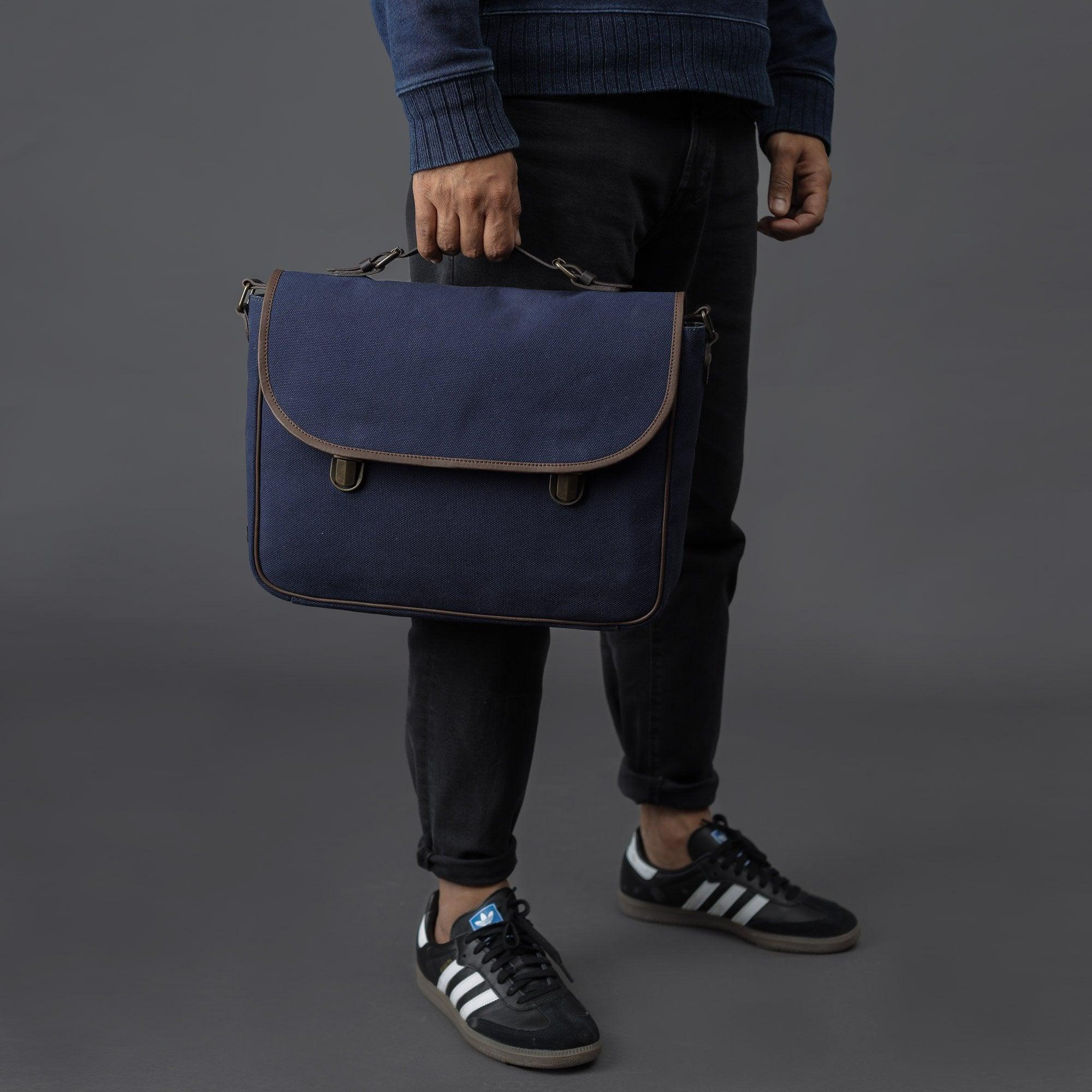 London Canvas Briefcase - VirtuousWares:Global