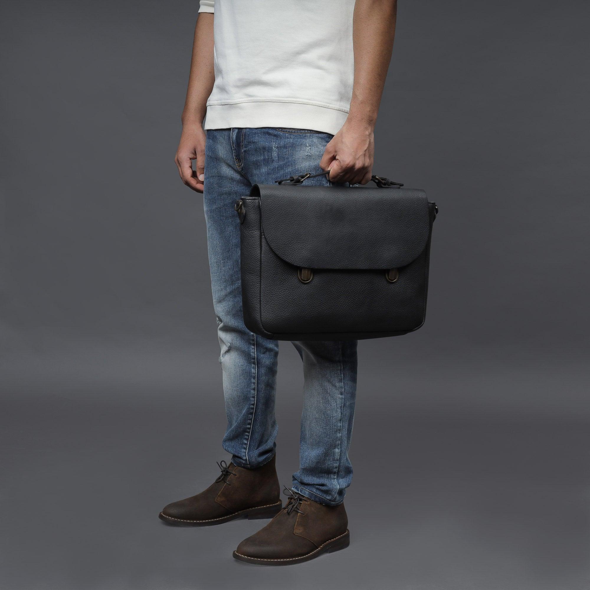 London Leather Briefcase - VirtuousWares:Global