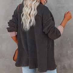 Long Sleeve Knitted Cardigan with Lapel Collar - VirtuousWares:Global