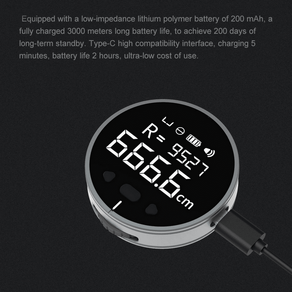 Long Standby HD LCD Screen Electronic Ruler Distance Meter - VirtuousWares:Global