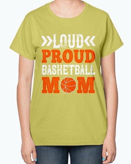 Loud & proud basketball mom- Basketball - Ladies T-Shirt - VirtuousWares:Global