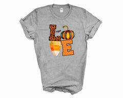 LOVE Halloween Graphic Tee - Grey - VirtuousWares:Global