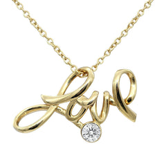 Love Necklace 24K Gold Plated with Swarovski Crystal Pendant - VirtuousWares:Global