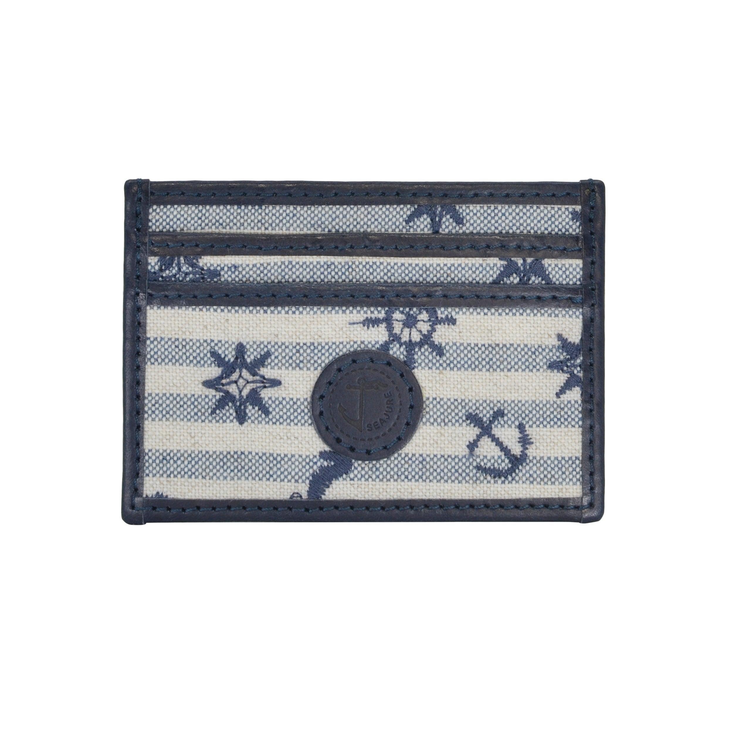 Lovina Embroidered Linen Card Holder - VirtuousWares:Global