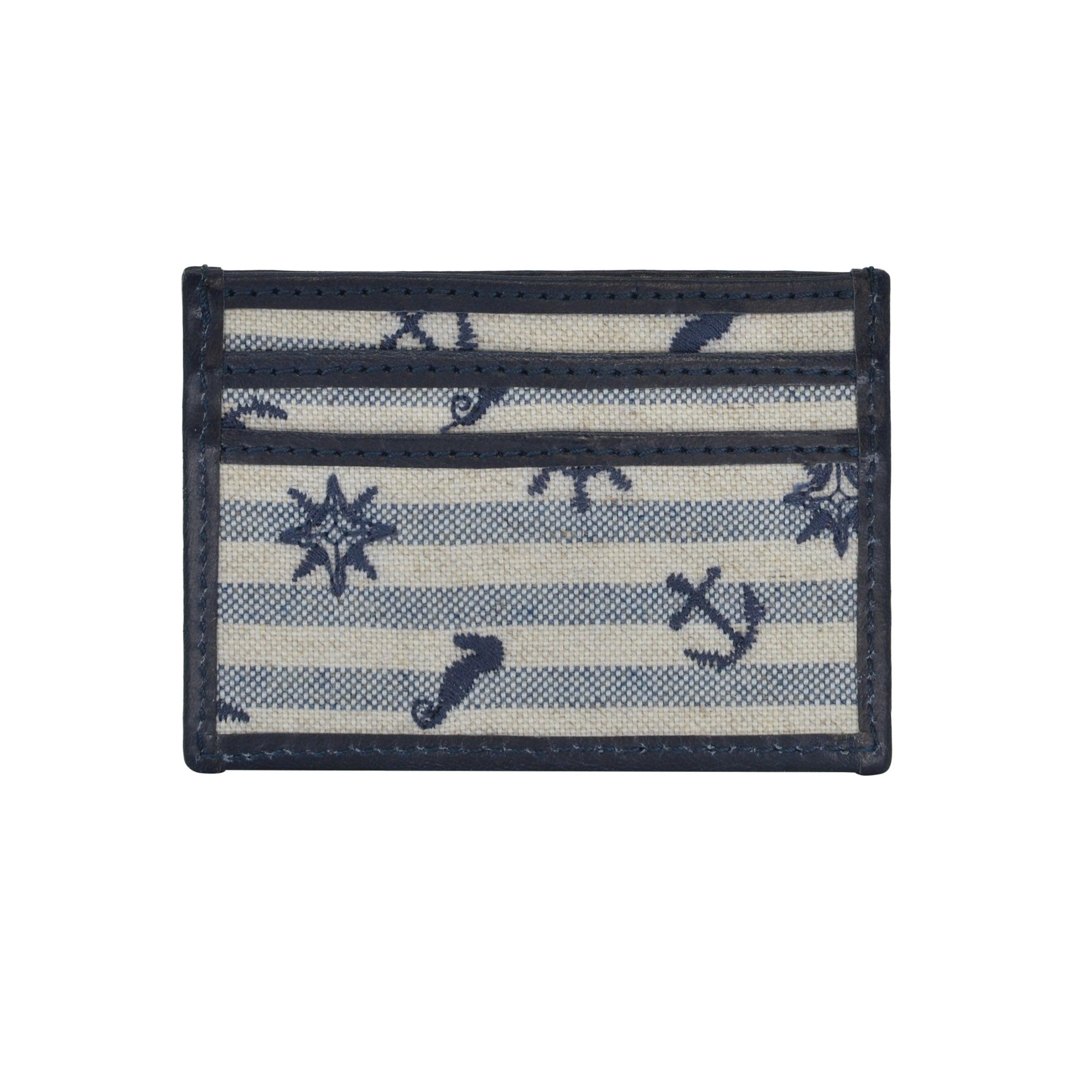 Lovina Embroidered Linen Card Holder - VirtuousWares:Global