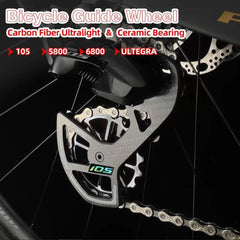 LTWOO Bicycle Ceramic Bearing Speed Carbon Fiber Pulley Wheel Rear - VirtuousWares:Global