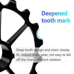 LTWOO Bicycle Ceramic Bearing Speed Carbon Fiber Pulley Wheel Rear - VirtuousWares:Global