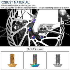 M5X10 Electric Scooter Disc Brake Rotor Bolt Titanium Rotor Fixing - VirtuousWares:Global