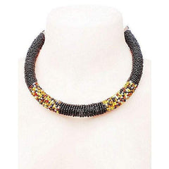 Maasai round beaded choker Necklace - VirtuousWares:Global
