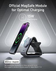 MagGo Charger 3-in-1 Station Wireless Charger MagSafe Charger with - VirtuousWares:Global