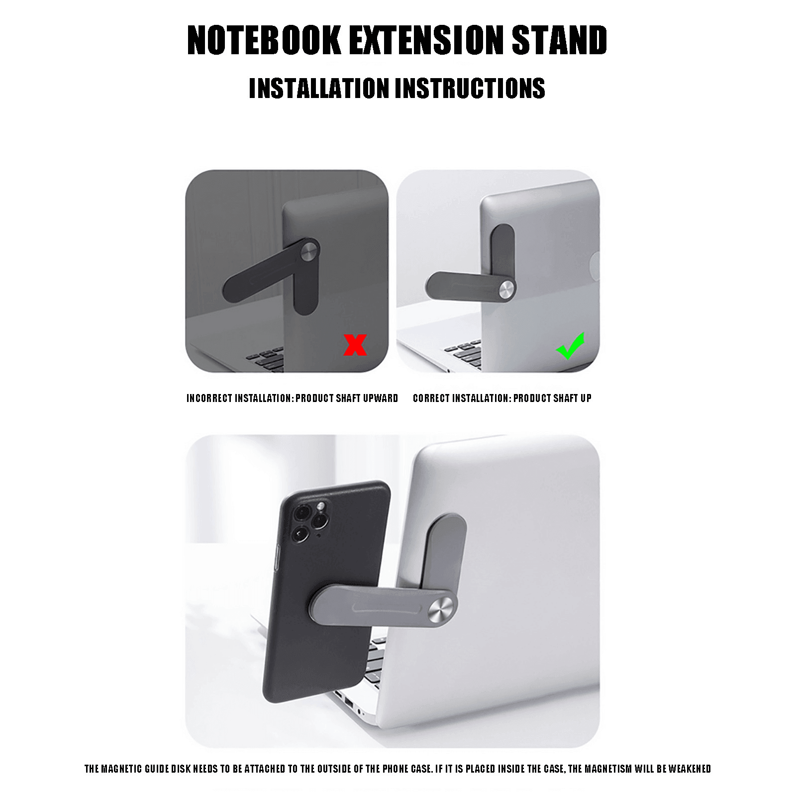 Magnetic Folding Holder for Phone Stand Holder Extension - VirtuousWares:Global